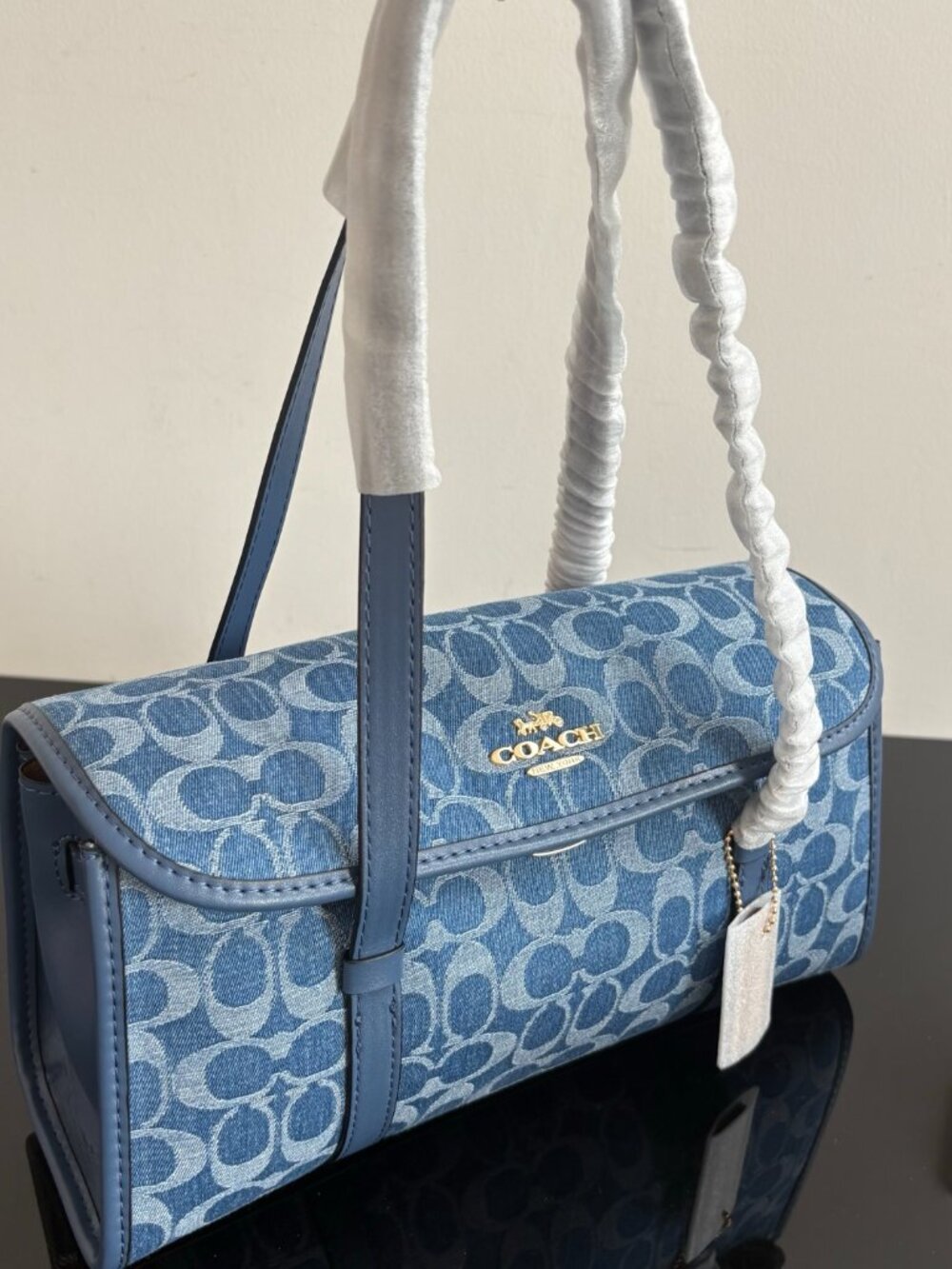 Coach Bridget Flap Shoulder Bag In Signature Denim - Picture 5 of 8